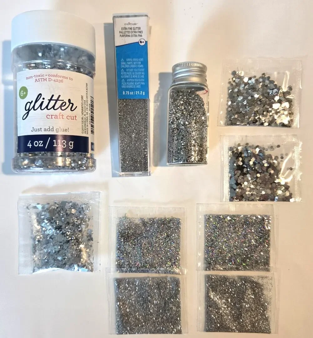 Glitter Lot Silver Craft Art DIY Resin Cheer Scrapbooking